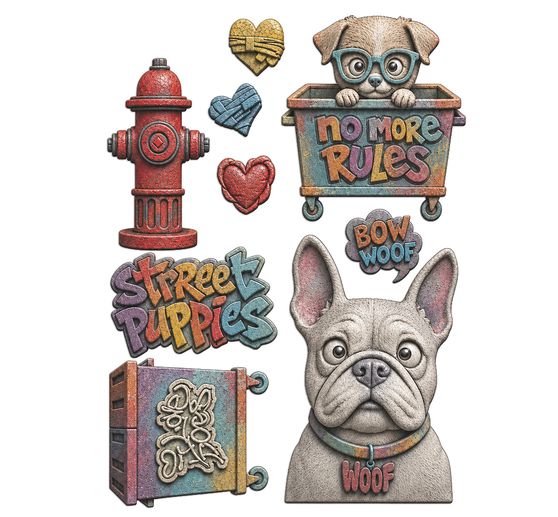 Stamperia Silicone mould A5 "Furry Friends 2 - Dogs"