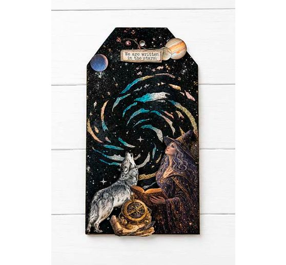 Stamperia Sjabloon "Cosmos - Swirling Nebula", 20 x 25 cm