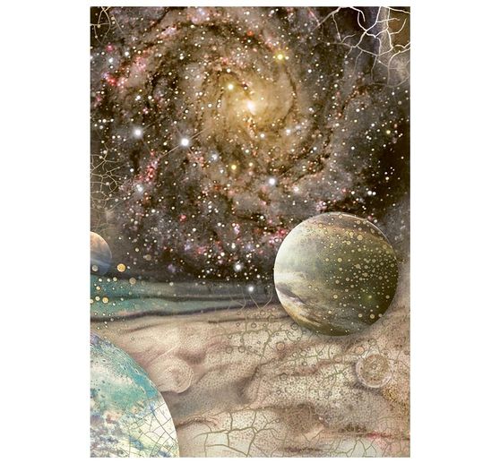 Stamperia Motief strozijde backgrounds "Cosmos", DIN A6, set van 8
