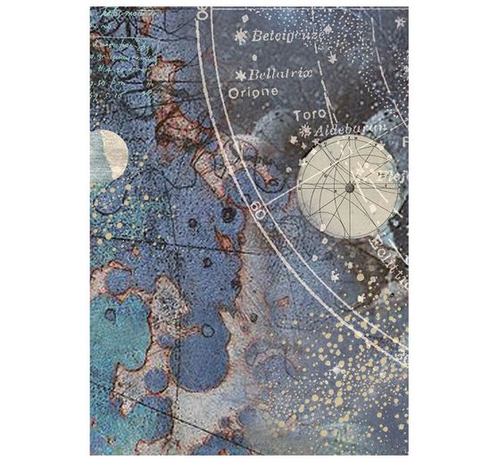Stamperia Motief strozijde backgrounds "Cosmos", DIN A6, set van 8