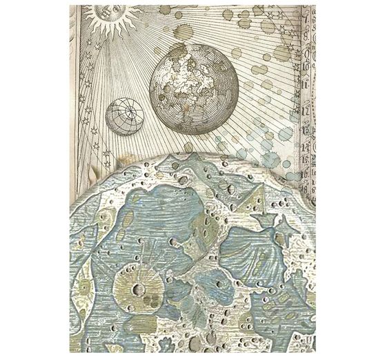 Stamperia Motief strozijde backgrounds "Cosmos", DIN A6, set van 8