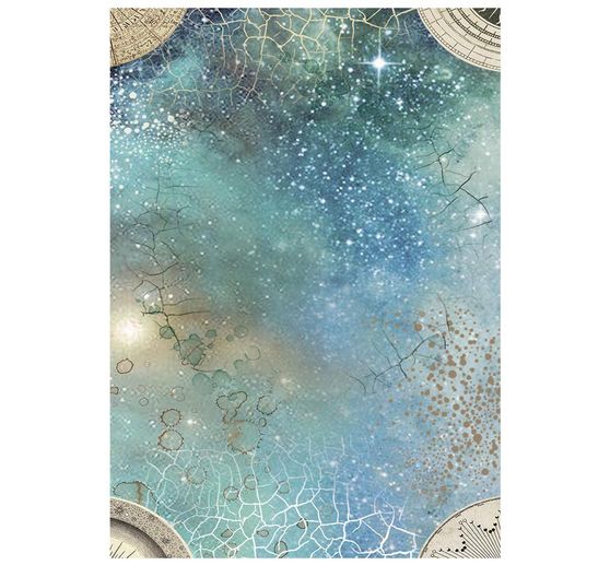 Stamperia Motief strozijde backgrounds "Cosmos", DIN A6, set van 8