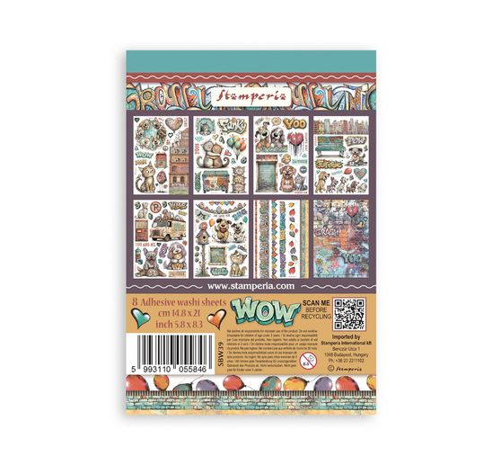 Stamperia Washi Pad "Furry Friends 2"