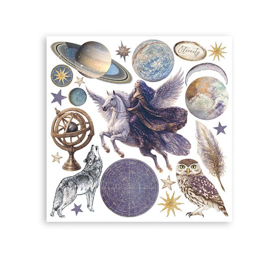 Assortiment de Rub On Stamperia &laquo; Cosmos &raquo;