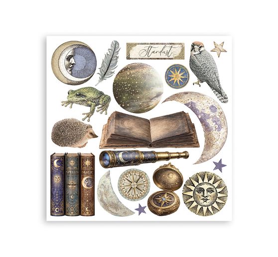 Assortiment de Rub On Stamperia &laquo; Cosmos &raquo;