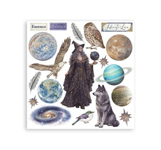 Assortiment de Rub On Stamperia &laquo; Cosmos &raquo;