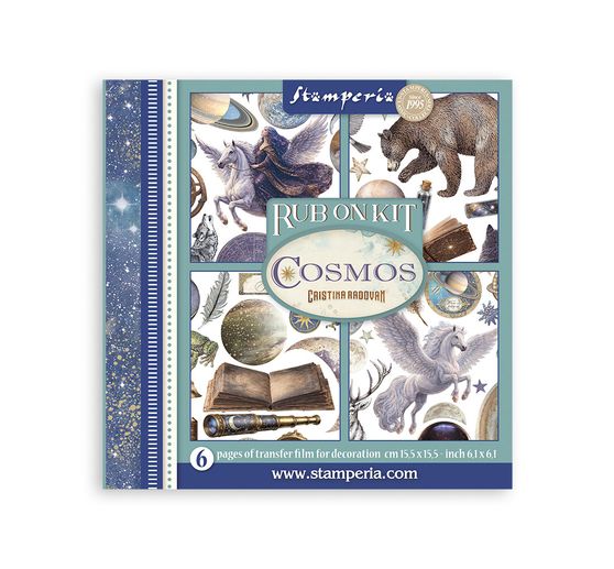 Assortiment de Rub On Stamperia &laquo; Cosmos &raquo;