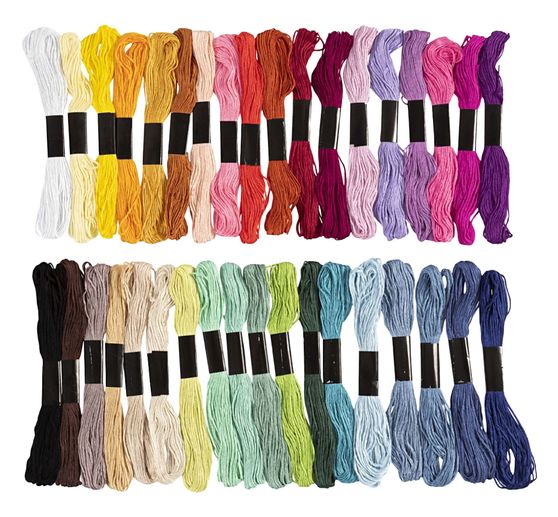 Set de fils &agrave; broder &laquo; Couleurs assorties &raquo;, 42 pc.