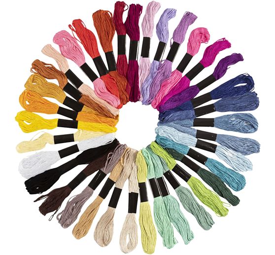 Set de fils &agrave; broder &laquo; Couleurs assorties &raquo;, 42 pc.