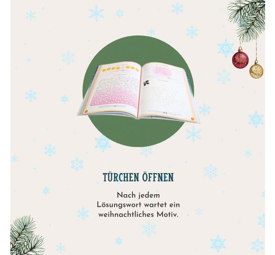 3D Advent calendar "O R&auml;tselbaum" for standing up and unfolding