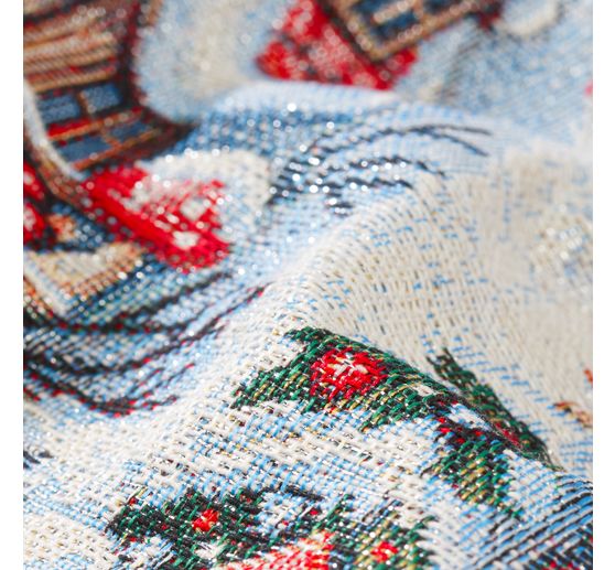 Gobelin-Stoff mit Lurex "Snowy Village"