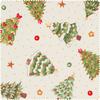 Tissu &agrave; motif aspect lin au m&egrave;tre &laquo; Mon beau sapin &raquo;