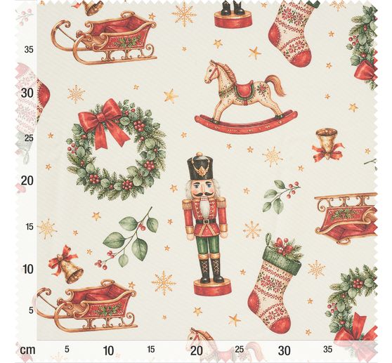 Cotton fabric "Nutcracker", acrylic coated