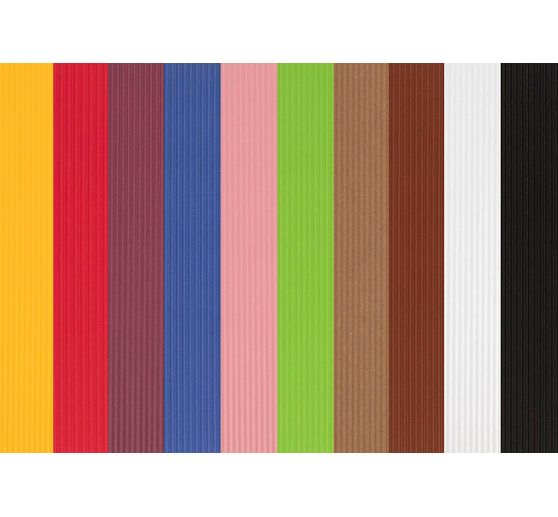 Bastelwellpappe "Basic", 25 x 35 cm, 10 Blatt