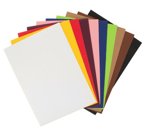 Bastelwellpappe "Basic", 25 x 35 cm, 10 Blatt