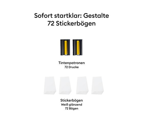 Cricut StickerPix Print + Cut Set "Stickerb&ouml;gen", 74-tlg.