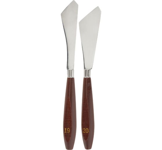 VBS Malspachtel mit Holzgriff, 2er-Set