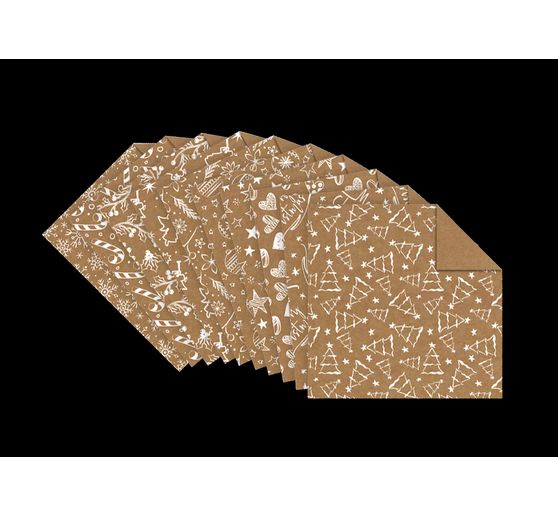 Feuilles de pliage « Noël papier kraft »