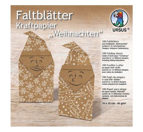 Feuilles de pliage « Noël papier kraft »