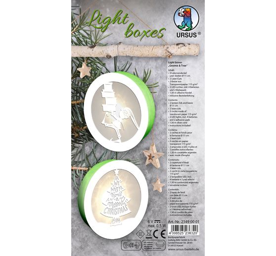 Lightboxes "Christmas elves", set of 2