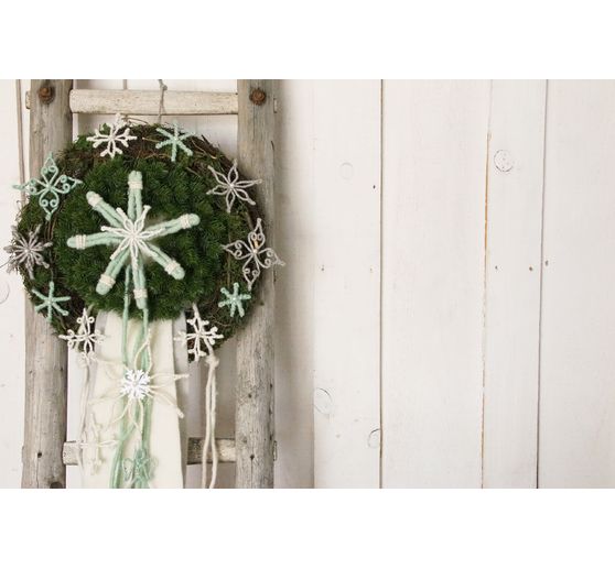 Magazine DIY feutre + laine + fil de fer Automne Noël "Retro wrap stars"