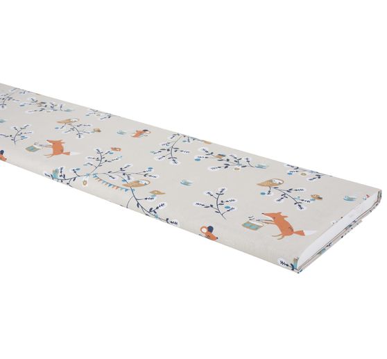 Tissu coton au mètre « Animaux dans la forêt »
