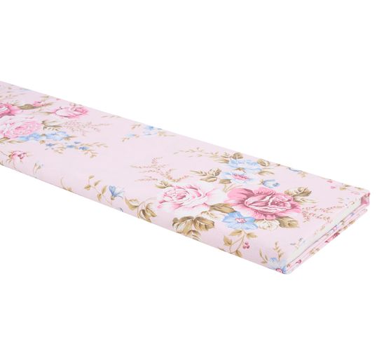 Motief stof linnen look "Scraper-Rose"