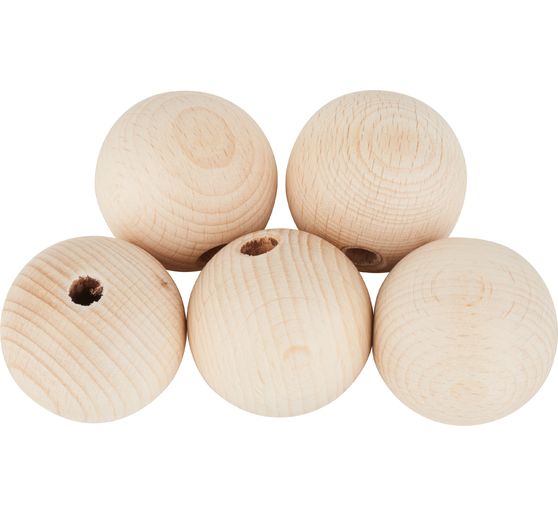 Perles en bois VBS « Ø 40 mm »