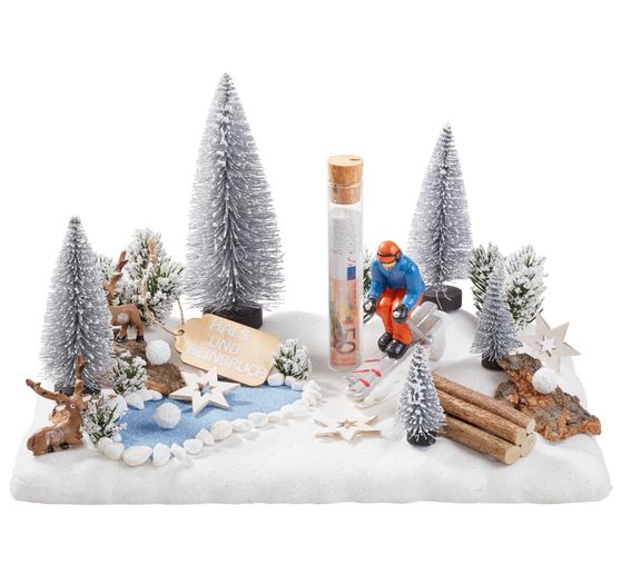 Landschaft aus Styropor mit Schnee