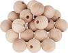 Perles en bois demi-perc&eacute;es VBS &laquo; &Oslash; 35 mm &raquo;
