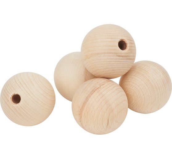 Houten kogels halfgeboord, Ø 50 mm