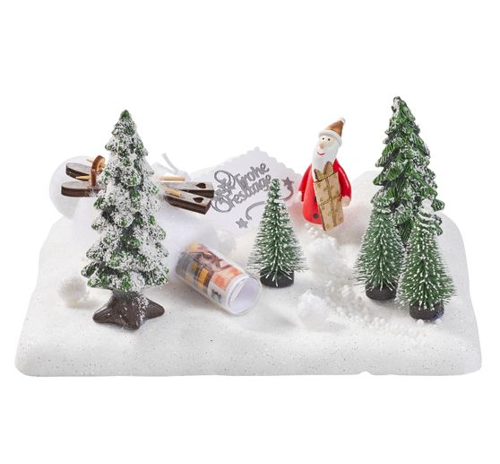 Landschaft aus Styropor mit Schnee