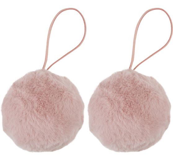 Boule en fausse fourrure « Filis », env. Ø 9 cm, 2 pc.