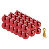 Kerstballen van kunststof, 36 stuks Rood
