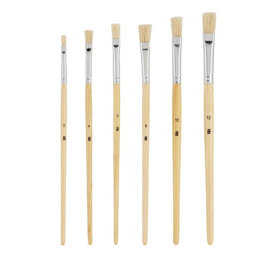 VBS Platte penseel "NATURE", set van 6