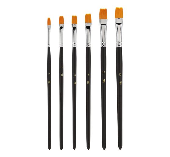 VBS Platte penseel "BASIC", set van 6