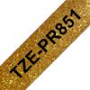 Brother P-touch Premium schrijfband, 24 mm Zwart op glittergoud