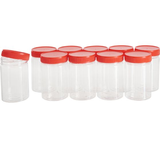 VBS Plastic doosjes met schroefdeksel, 200 ml, 10 stuks