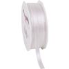 Satijnen lint "Uni", 6 mm Ivoorkleurig
