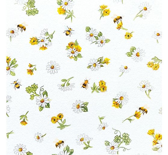 Napkin "Daisies and bees"