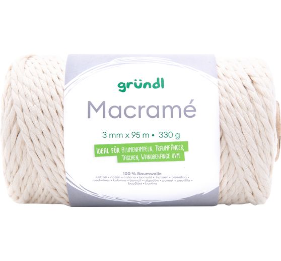 Cordelette en coton Gründl « Macramé »