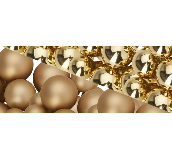 Kerstballen van glas op draad, 36 stuks, Ø 20 / 25 / 30 mm