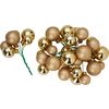 Kerstballen van glas op draad, 36 stuks, Ø 20 / 25 / 30 mm Goud mix