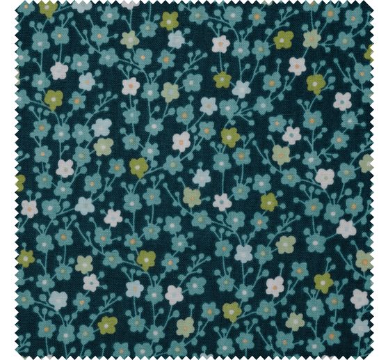 Cotton fabric Michiko with gold print "Cherry blossoms"