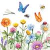 Serviette « Prairie de toutes les couleurs » 