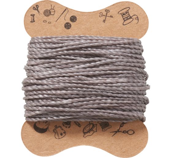 Micro macramé koord, gewaxt
