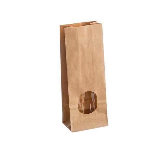 Blokbodemzakken van kraftpapier met venster