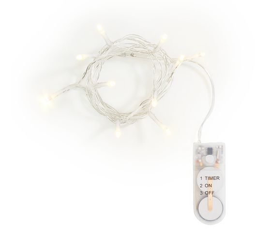 VBS Mini LED lichtketting, met timer, met knoopcellen