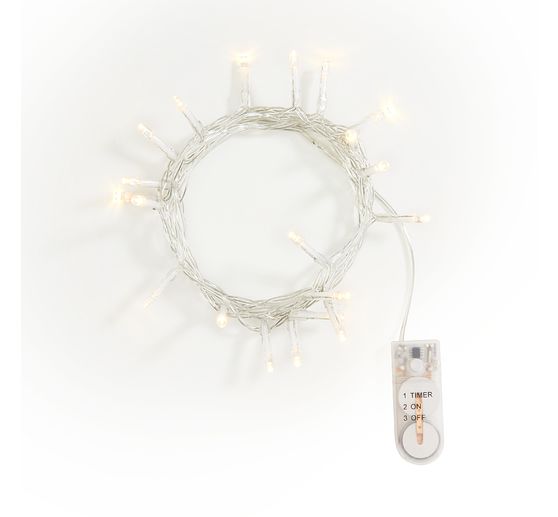 VBS Mini LED lichtketting, met timer, met knoopcellen
