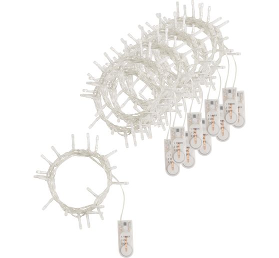 VBS Mini LED snoer lampjes met timer, 10 stuks